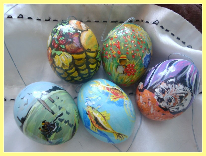 Ovalismus - verschiedene Motive - Malerin Petra Rick 2010 - Ovalismus - bemalte Eier